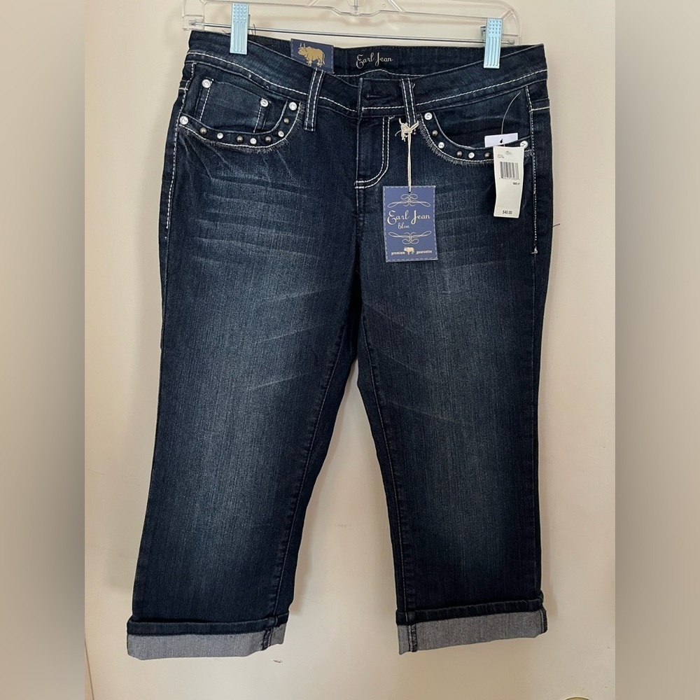 Earl Jeans Blue Ankle Cropped Jeans